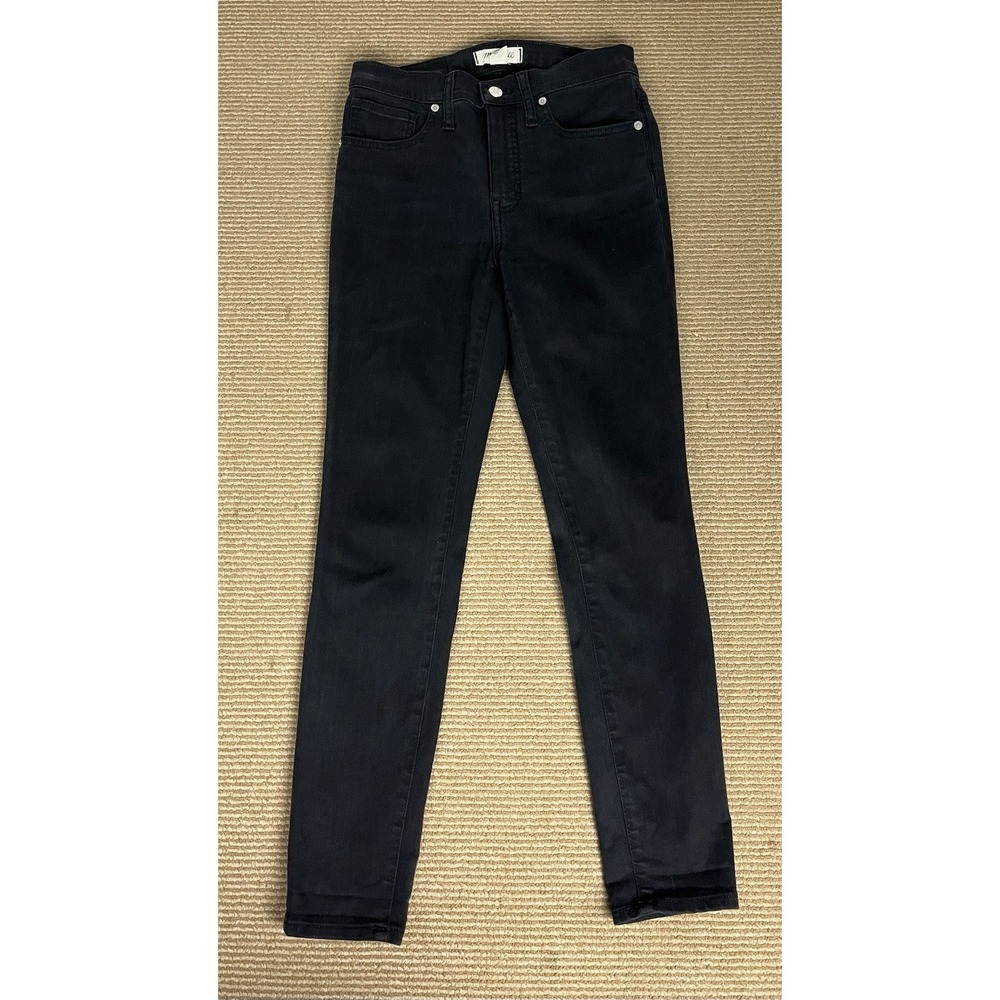 Madewell 9" Mide-rise Skinny Jeans Black Denim 5-Pocket Women Size 27